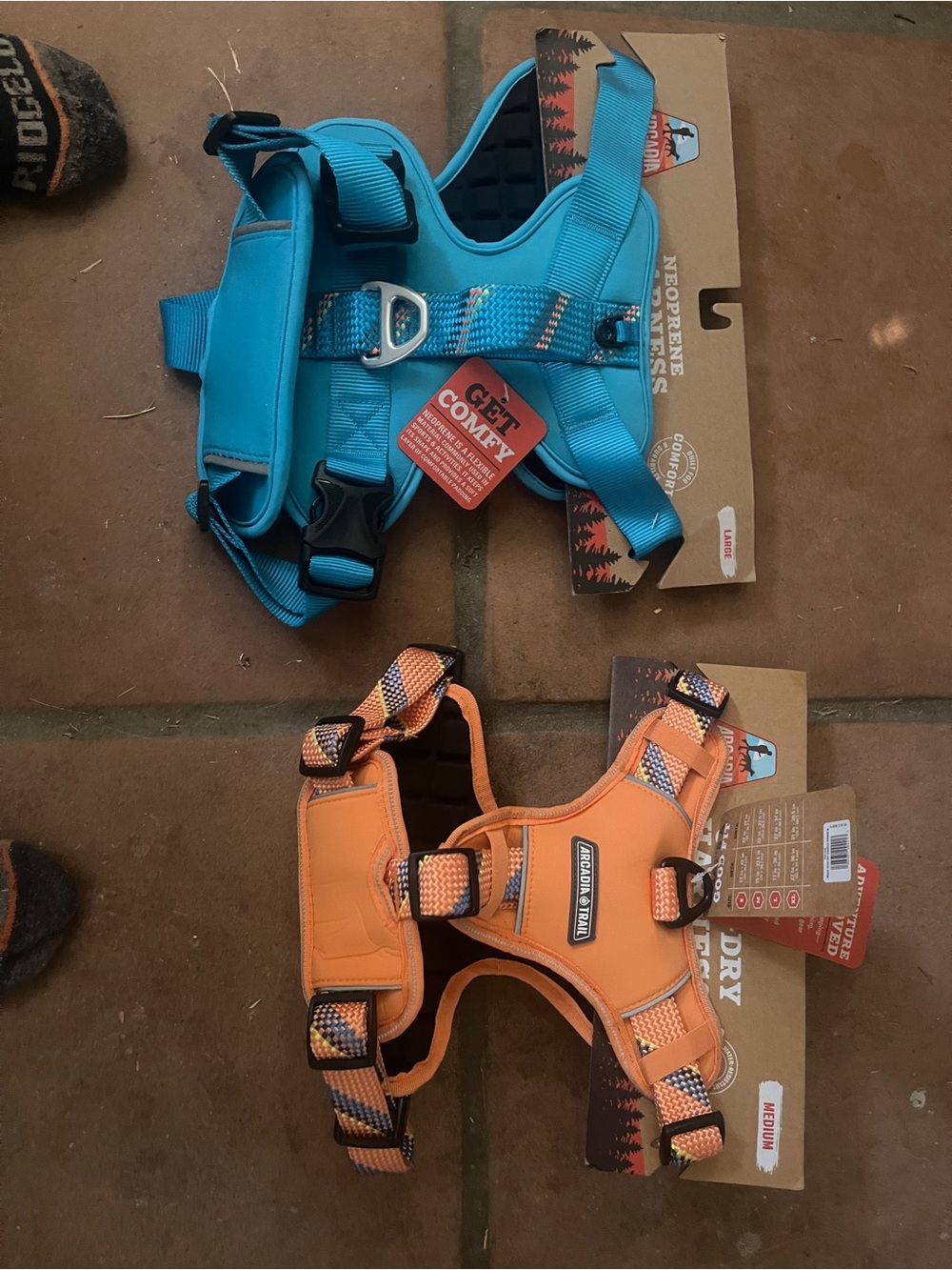 Arcadia Teal & Turquoise Neoprene Dog Harnesses (Set of 2) - Picture 2 of 2
